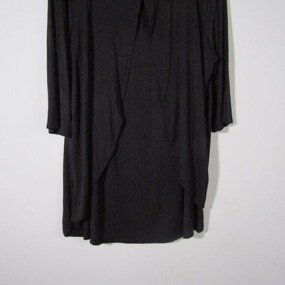 Roaman's Layered Shift Dress 1X Black Casual Classic Lagenlook Stretchy NWT - Picture 5 of 12